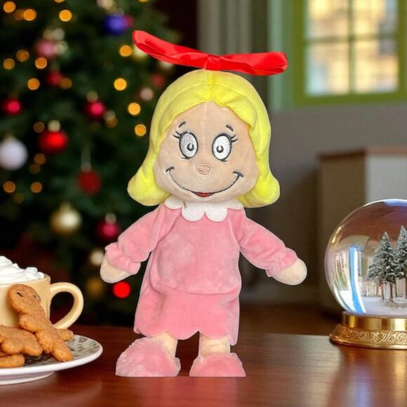 Dr Seuss Plush Cindy Lou Who Doll Grinch Who Stole Christmas Whoville Aurora 12" - Picture 1 of 12